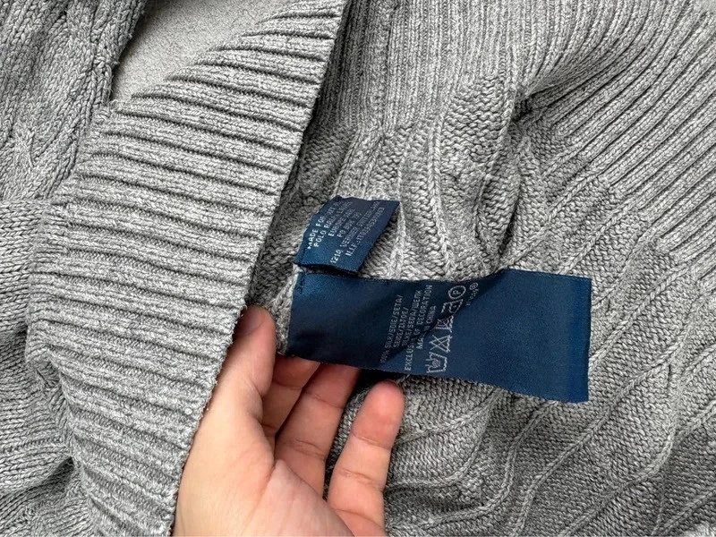🌸 Twisted gray silk sweater, Ralph Lauren blue logo Size XL/42 🌸 – photo 8